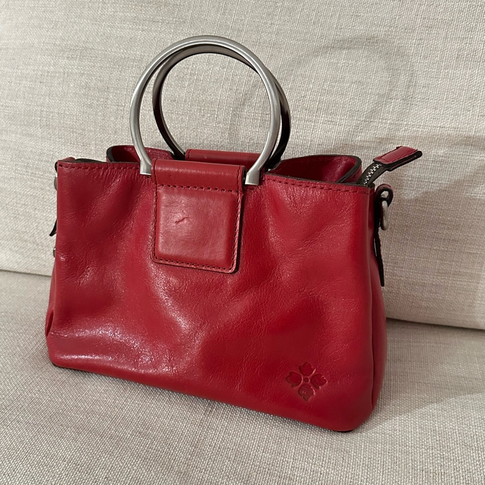 Patricia Nash Empoli leather satchel (scarlet) - Picture 2 of 12